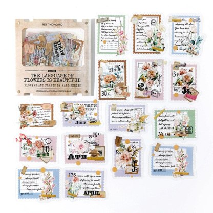 30pcs/lot Scrapbook Stickers Flower and plant handicrafts-JournalTale