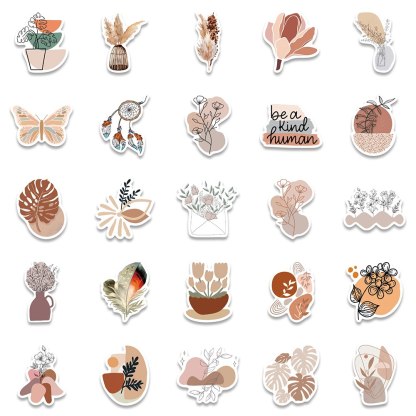 10/30/50PCS Retro Bohemian Art Stickers Aesthetic Decal-JournalTale