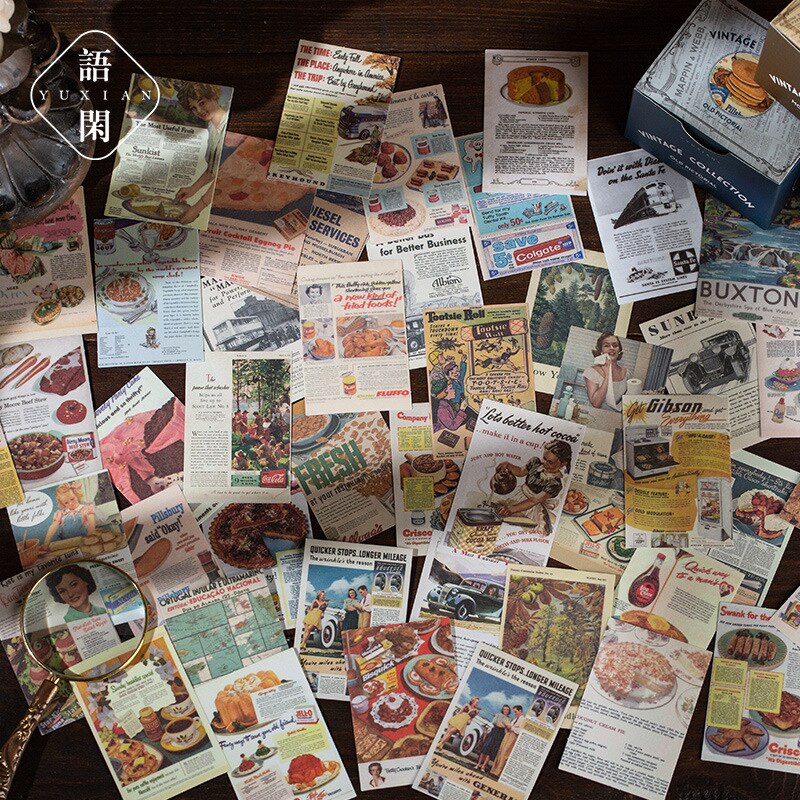 320pcs/lot Memo Pads Material Paper A retrospective books-JournalTale