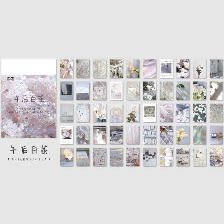 50 Sheets Natural Scenery Art Paintings Stationery Stickers Book-JournalTale