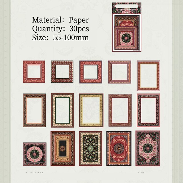 30 pcs Vintage INS tearable Hollow frame Diy Diary Album-JournalTale