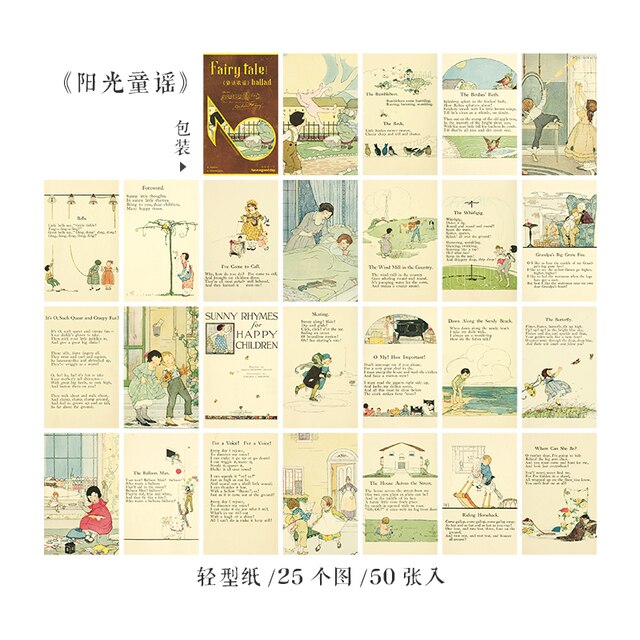 50pcs/lot Memo Pads Material Paper fairy Scrapbooking-JournalTale