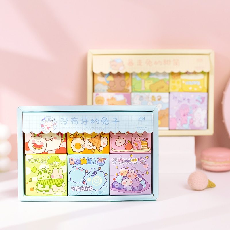 300pcs/box 6 Designs Cute Stickers for Bullet Journaling Scrapbooking kawaii-JournalTale