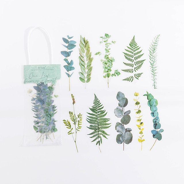 10pcs/pack Waterproof Plant Natural Flower Decorative Sticker-JournalTale