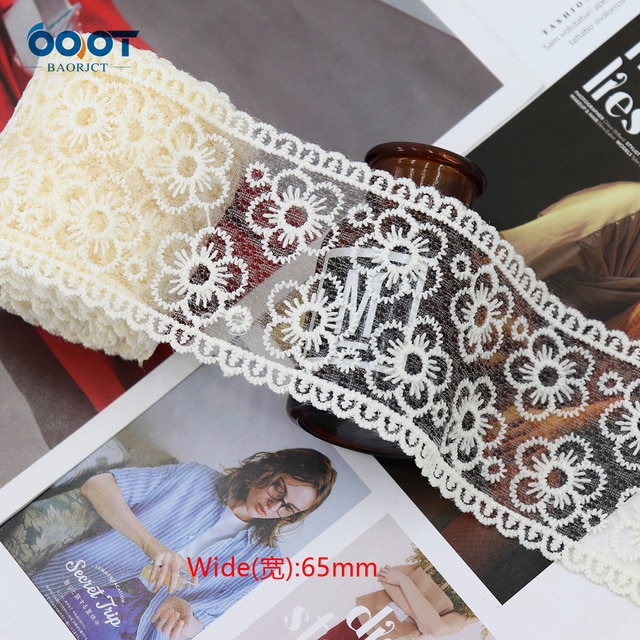 1Yards  Mesh Embroidered Lace Ribbon Materials-JournalTale