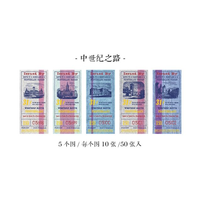 50pcs/lot Memo Pads Material Paper Ticket collector-JournalTale