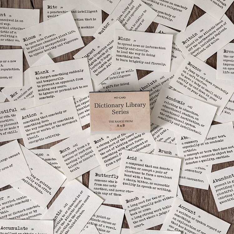 100pcs Dictionary Library Series Material Paper Scrapbooking-JournalTale