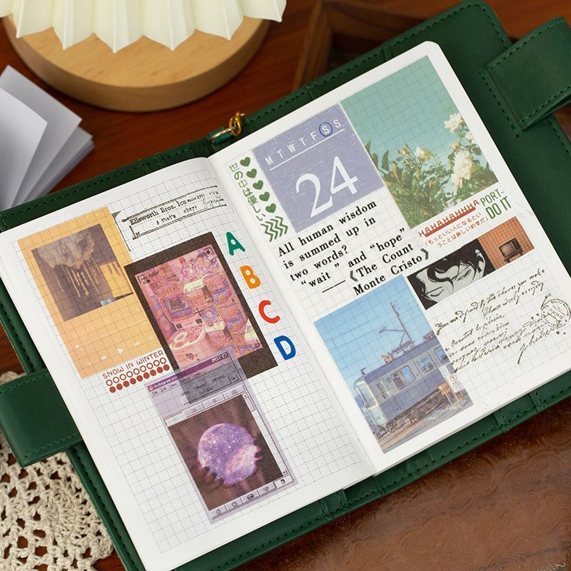 50 Sheets Natural Scenery Art Paintings Stationery Stickers Book-JournalTale