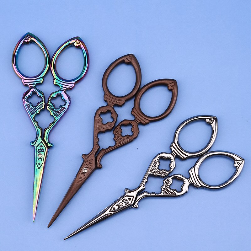 Vintage Paper Scissors Sewing Tools Golden Scissors-JournalTale