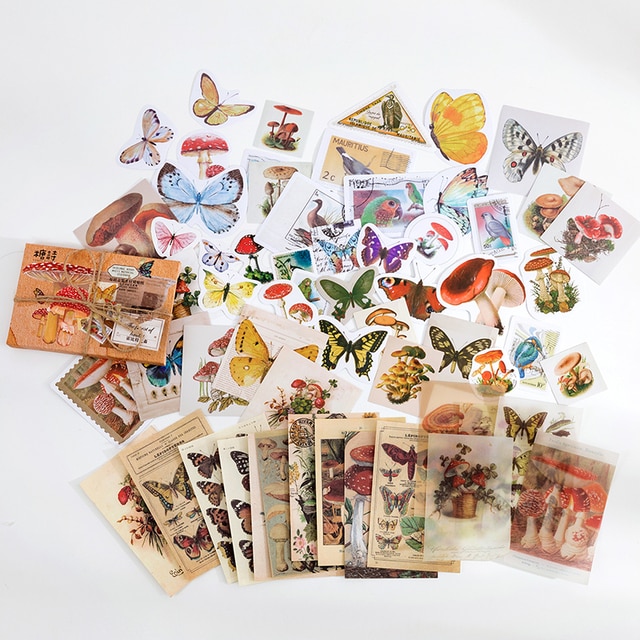 60pcs/boxed Vintage Boxed Stickers for Scrapbooking-JournalTale