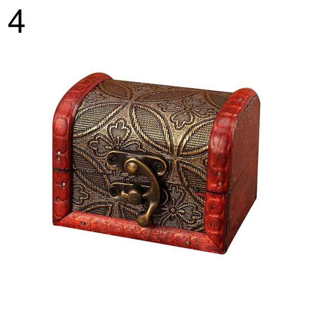 アンティーク小物入れ棚(Antique storage box「赤錆」) Vintage Retro Wood Box With Lock Storage Box-JournalTale