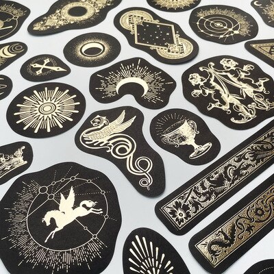 40pcs/pack Constellation Girl Journal Foil Paper Sticker-JournalTale