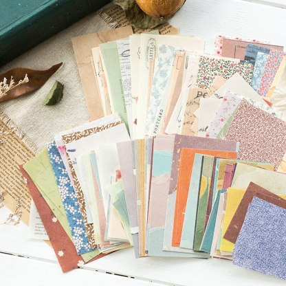 60pcs Ins Style Creative Small Fresh Retro Journal Material-JournalTale