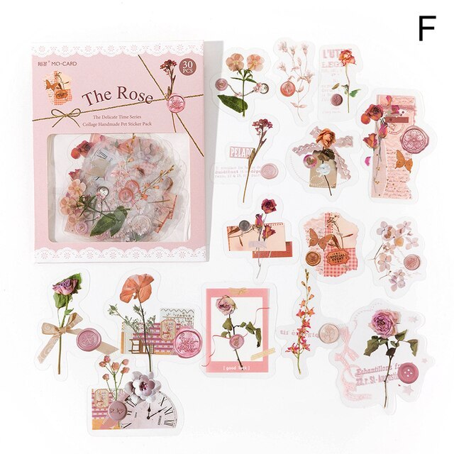 30pcs/1pack Stationery Stickers Vintage Character Series Stickers-JournalTale