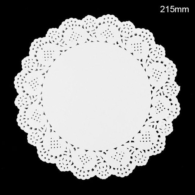 100pcs White Lace Paper DIY Box Packaging-JournalTale