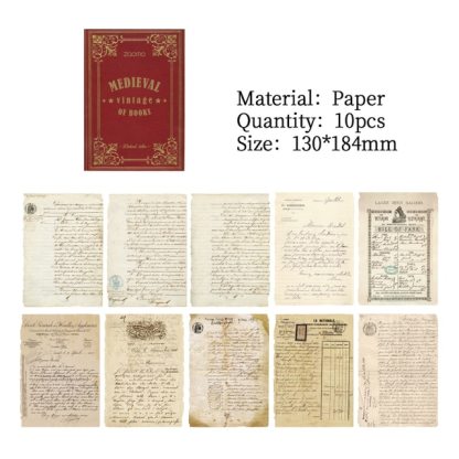 10pcs/pack Vintage Page Series Material Paper-JournalTale