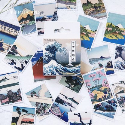 45 Pcs/pack Retro Paper Stickers Set Japanese Style-JournalTale