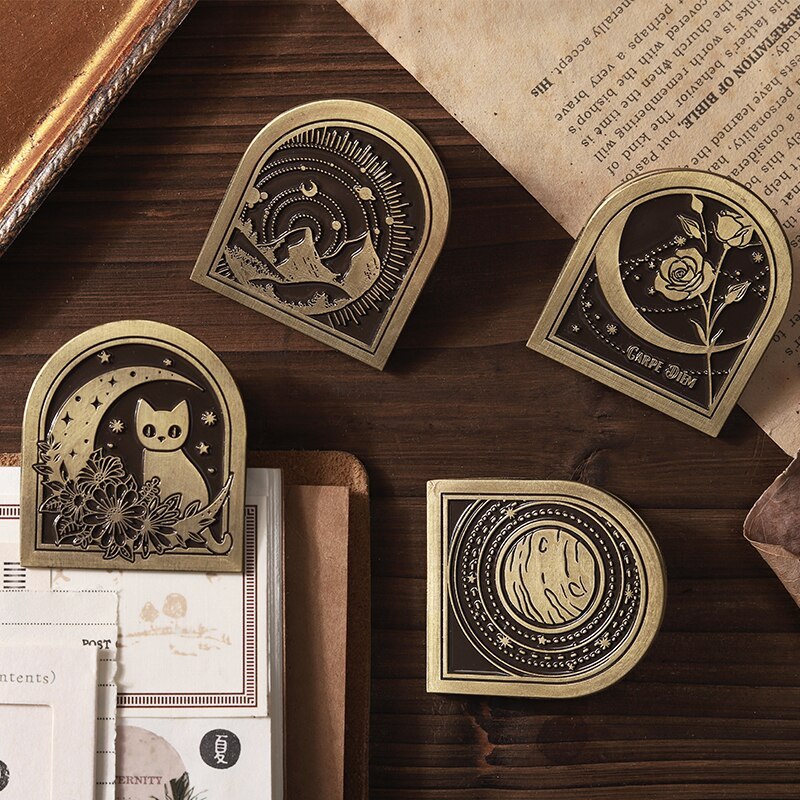 1 Pc Retro Style Metal Clip Star Night DIY Journal-JournalTale