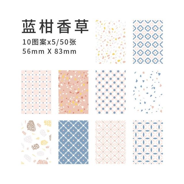 50 Sheets Fresh Design Creative Material Paper-JournalTale