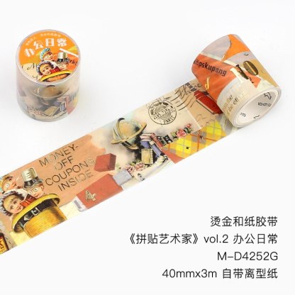 Vintage Brozning Collage Artist Washi Tape-JournalTale