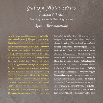 2 Sheets Galaxy Notes Series Vintage English Sticker-JournalTale