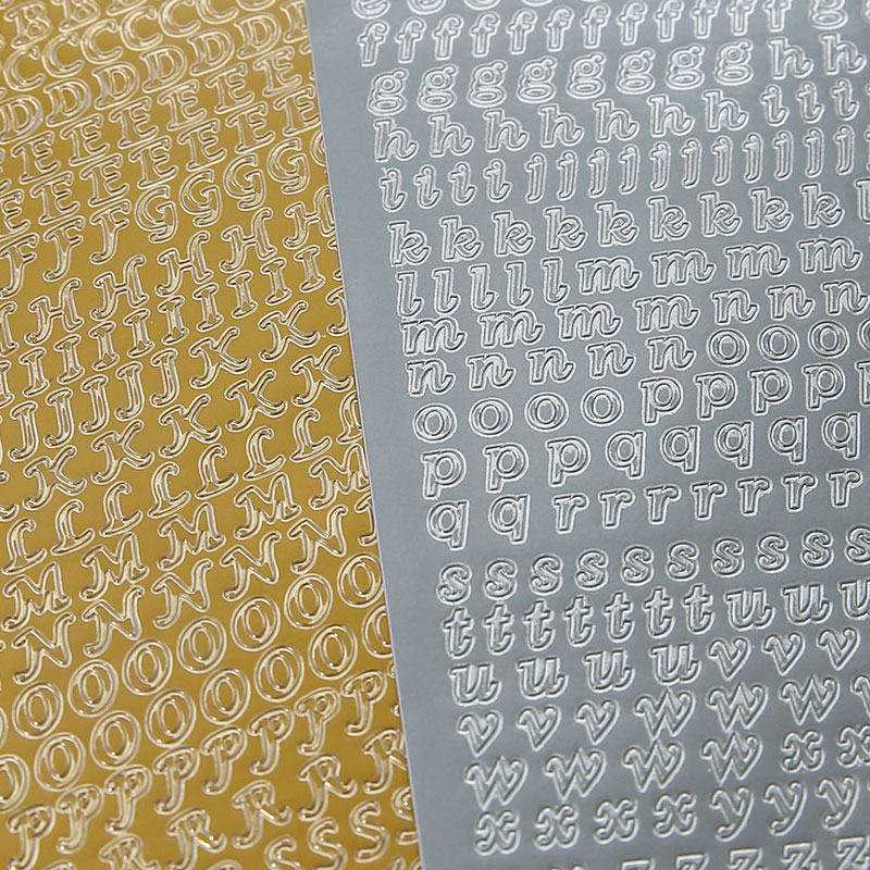 1 Sheet PVC Waterproof Durable Korean Golden Silver-JournalTale