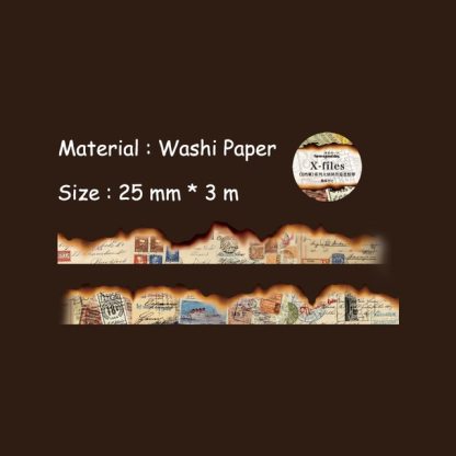25mm*3m Vintage Washi Tapes Junk Journal Masking Tape-JournalTale