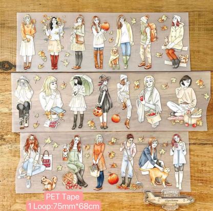 1 Loop Autumn Dreams Girl Washi PET Tape-JournalTale