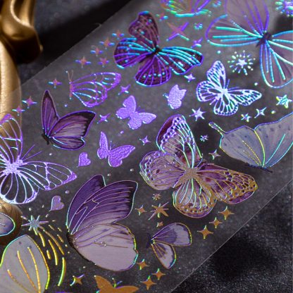 3pcs Colorful Butterfly PET Stickers Decorative Decals-JournalTale