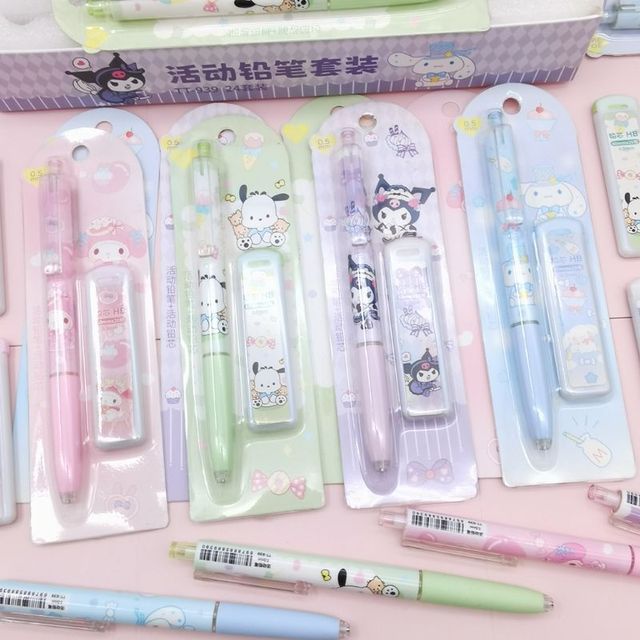 4-24pcs Sanrio Melody Kuromi Mechanical Pencil-JournalTale