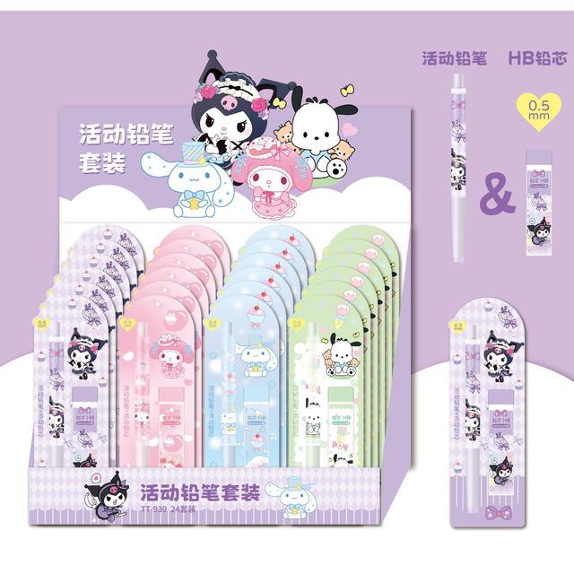 4-24pcs Sanrio Melody Kuromi Mechanical Pencil-JournalTale