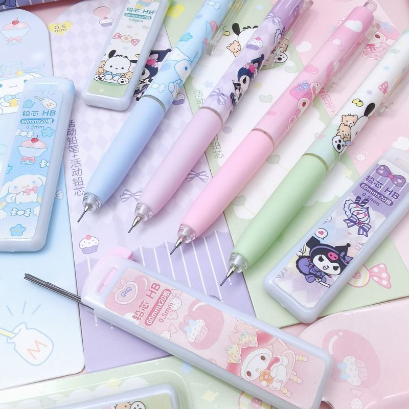 4-24pcs Sanrio Melody Kuromi Mechanical Pencil-JournalTale