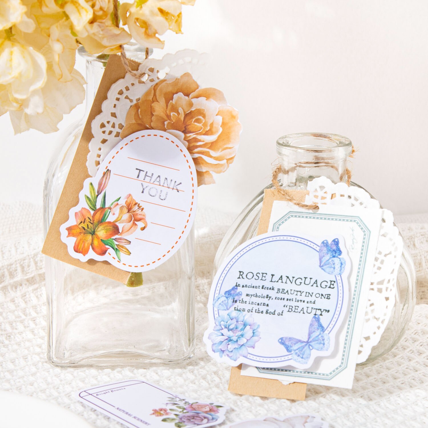 40 Sheets Butterfly Sleep Among Flowers Series Literary Note Sticker-JournalTale