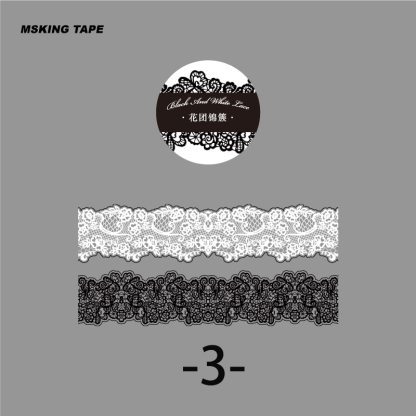 6 Style 200cm/roll Vintage Lace PET Tape-JournalTale
