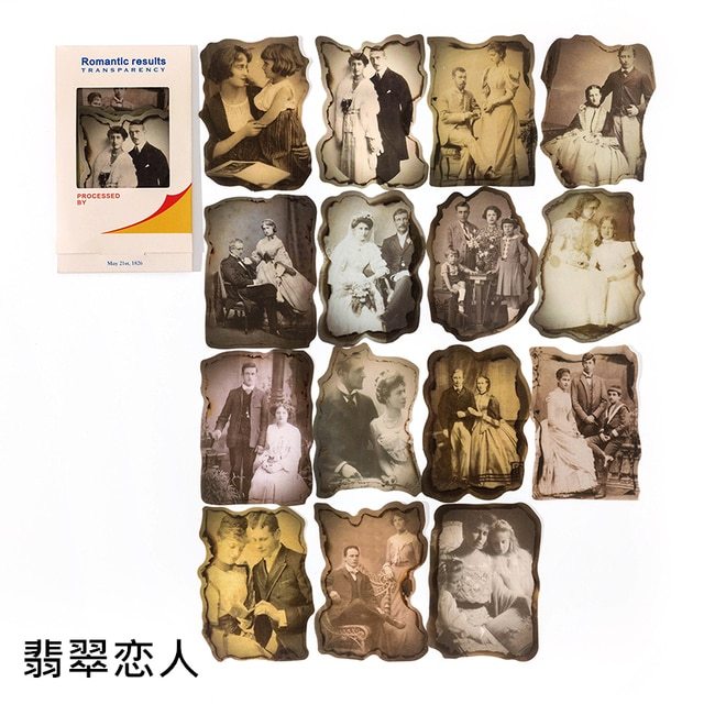 Vintage Old Photo Studio Theme Burning Edge Sticker-JournalTale