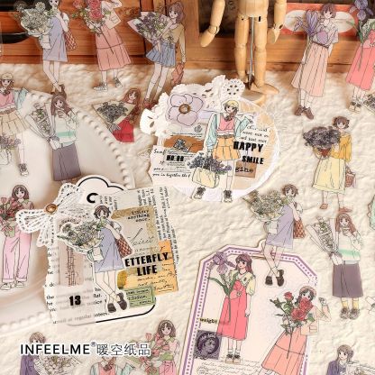 30pcs/1lot Scrapbook Sticker Heartthrob Girl Scrapbook-JournalTale