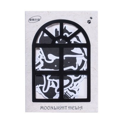 40pcs/1lot Scrapbook Sticker Moonlight Blacklia-JournalTale