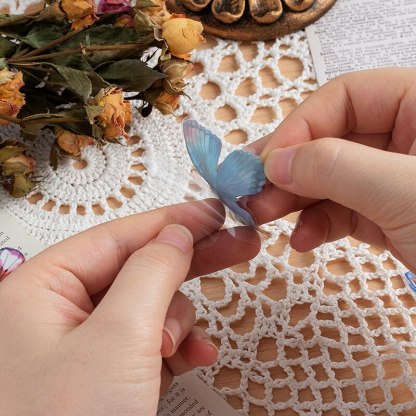 40pcs Color Butterfly Decorative Waterproof Stickers-JournalTale