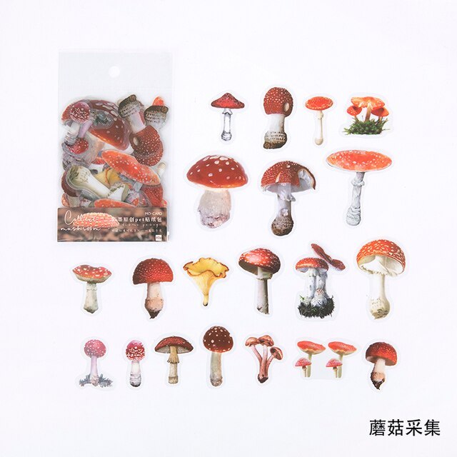 40pcs/bag Vintage leaves flowers PET sticker package-JournalTale