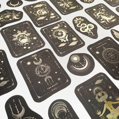 40pcs/pack Constellation Girl Journal Foil Paper Sticker-JournalTale