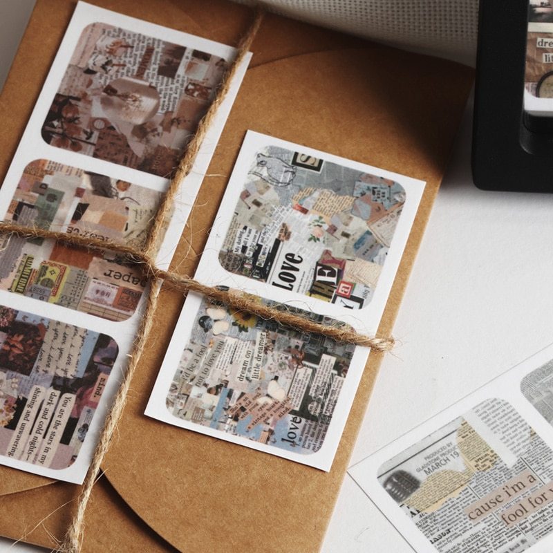 30Pcs Vintage pattern mini Sticker Junk Journal Art Collage-JournalTale
