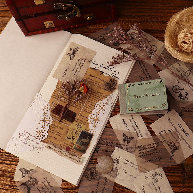 50pcs/lot Memo Pads Material Paper Chapter of Memories-JournalTale