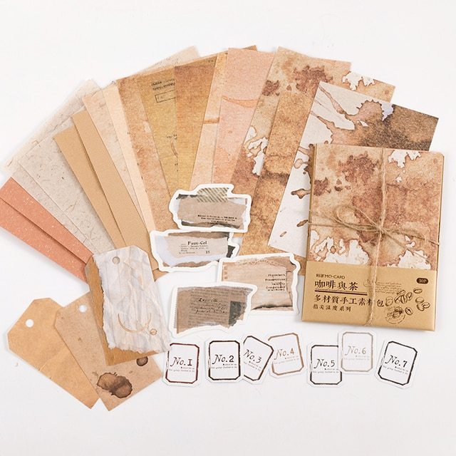 30 Pcs Retro Letter Sheet Material Paper-JournalTale