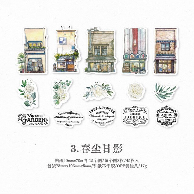 45pcs/1lot Scrapbook Sticker Decorative Sticker-JournalTale