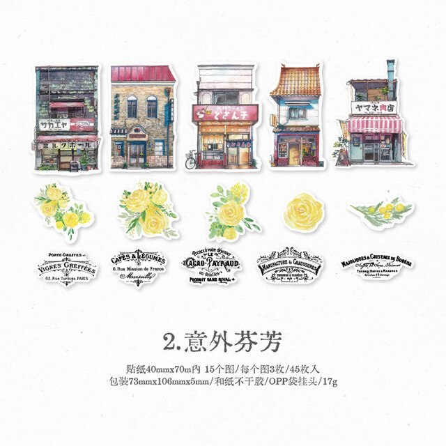 45pcs/1lot Scrapbook Sticker Decorative Sticker-JournalTale