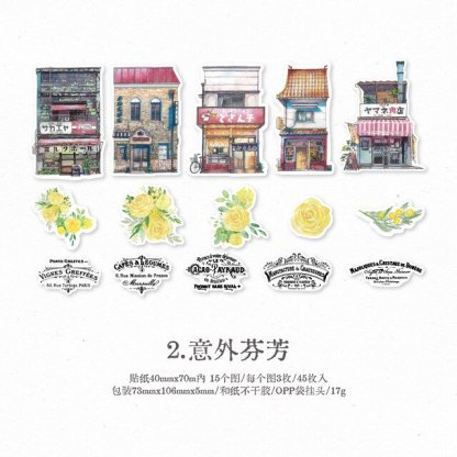 45pcs/1lot  Scrapbook Sticker Decorative Sticker-JournalTale