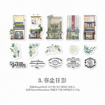 45pcs/1lot  Scrapbook Sticker Decorative Sticker-JournalTale