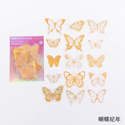 45pcs Flash Magic Astrolabe golden Laser Stickers-JournalTale