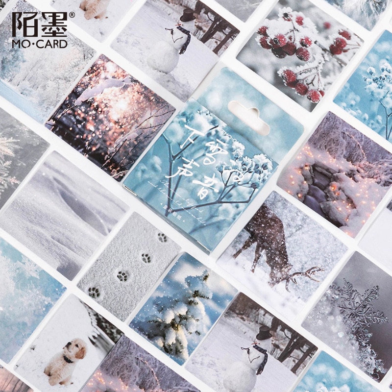 46 Pcs/pack Snow Landscape Stationery Sticker Scrapbooking-JournalTale