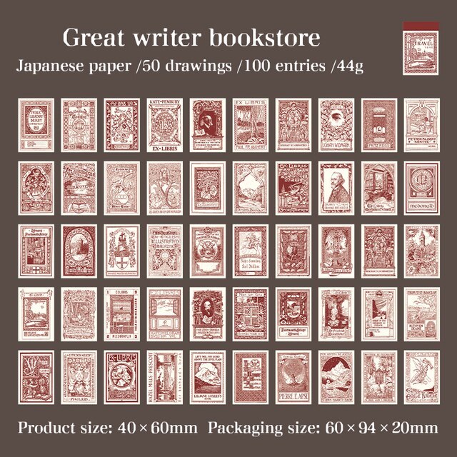 100 sheets Creative Adventure Travel Liabry Sticker Book-JournalTale